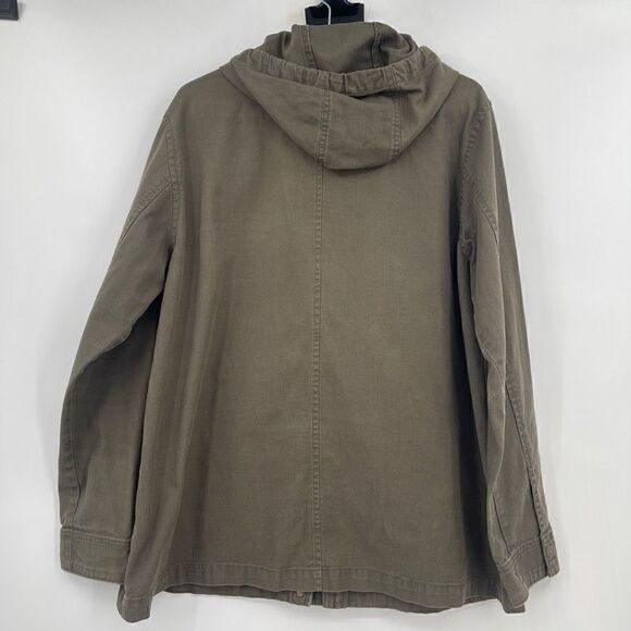 The North Face Green Cotton Shipler Full-Zip Anorak Hooded Jacket Size Large - Picture 10 of 10